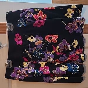 Candies Black Floral Skirt, Size 3 Juniors